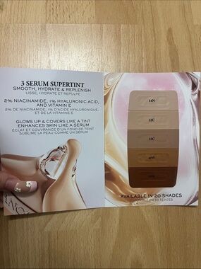 Lancome 3 Serum Supertint Foundation Samples 5X